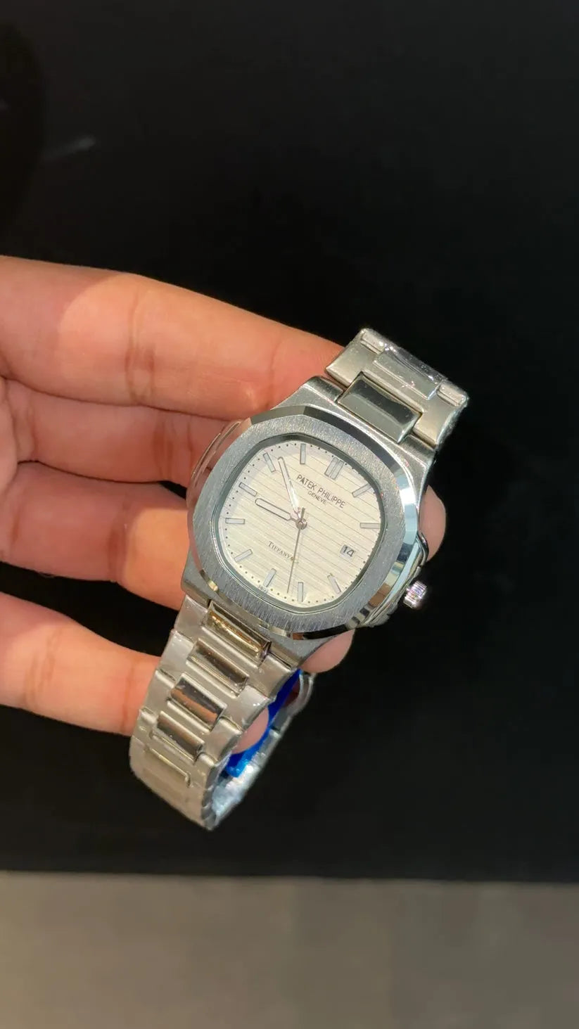 Patek Philippe Silver Chain White Dial